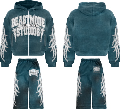 ASHY TEAL JOGGING SUIT