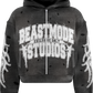 ASHY BLACK HOODIE SHORT SET