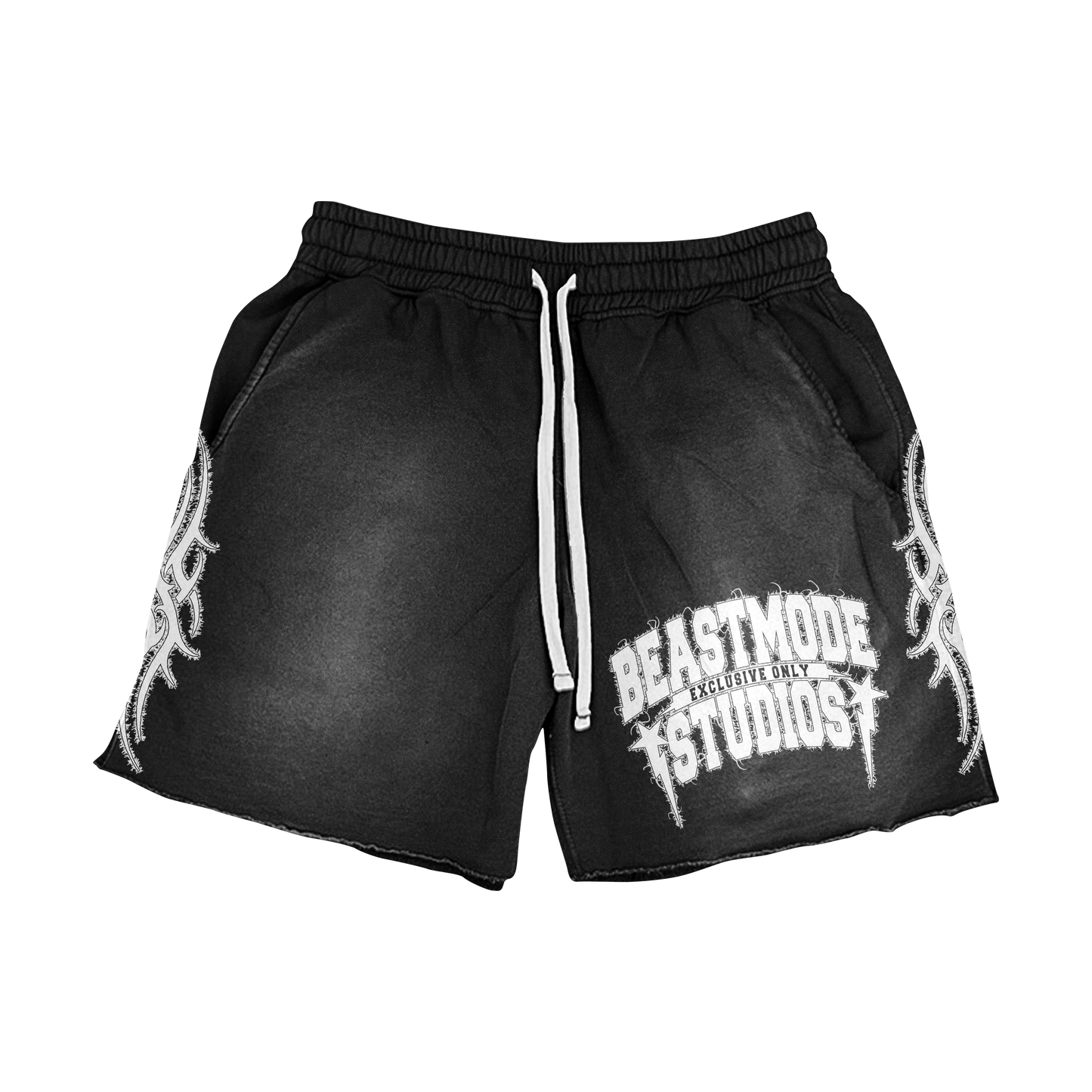 ASHY BLACK HOODIE SHORT SET